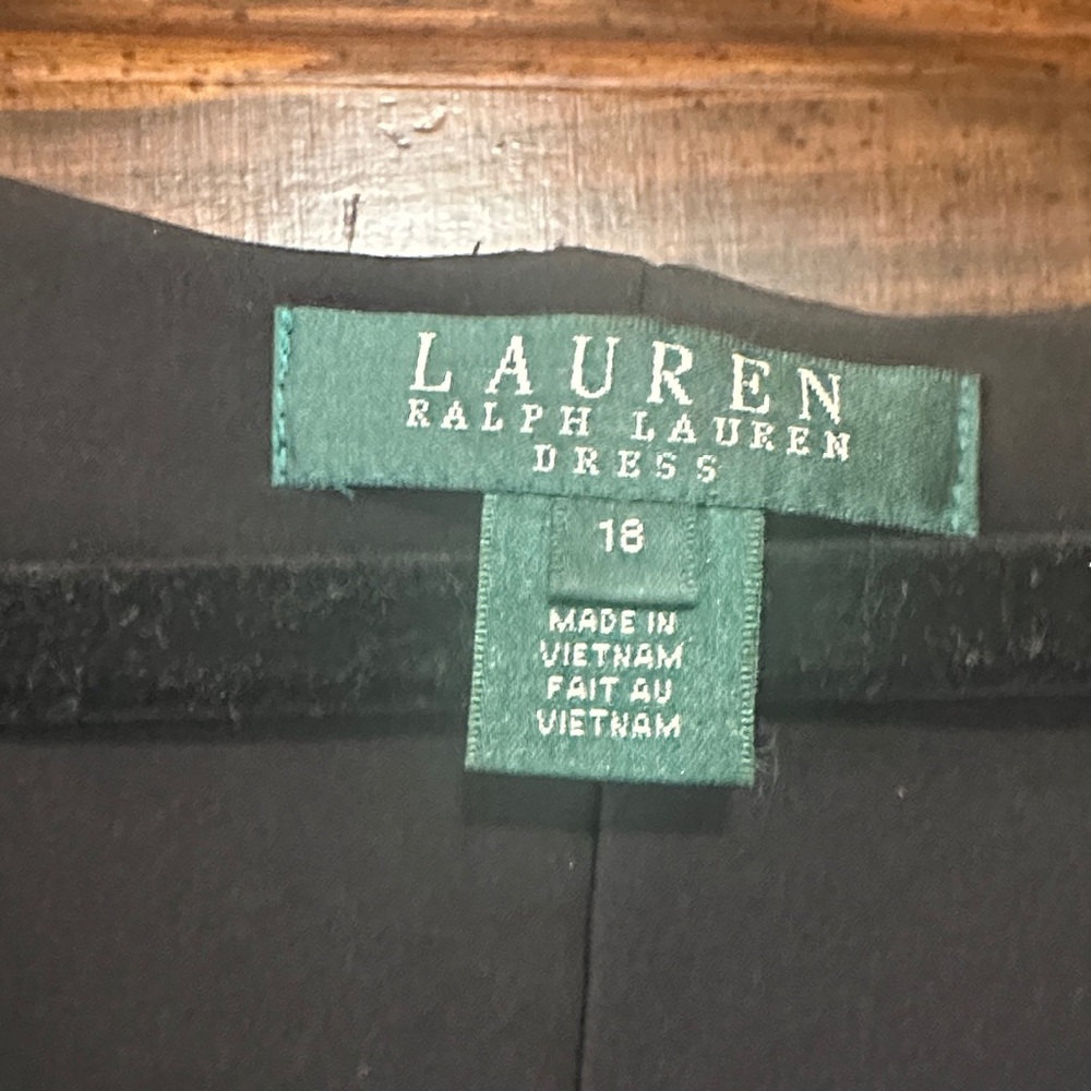 Ralph Lauren Black Cowl-Neck Midi Sheath Dress - Picture 7 of 7